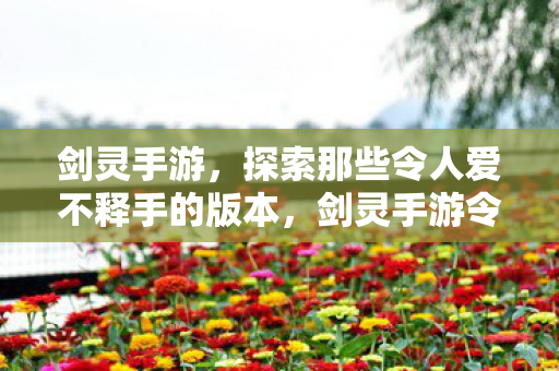 剑灵手游,探索那些令人爱不释手的版本,剑灵手游令人爱不释手的版本大盘点 剑灵手游,探索那些令人爱不释手的版本,剑灵手游令人爱不释手的版本大盘点