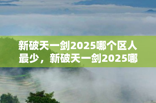 新破天一剑2025哪个区人最少图片