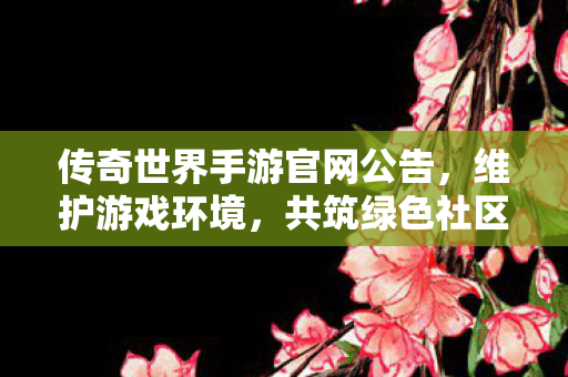 传奇世界手游官网公告图片