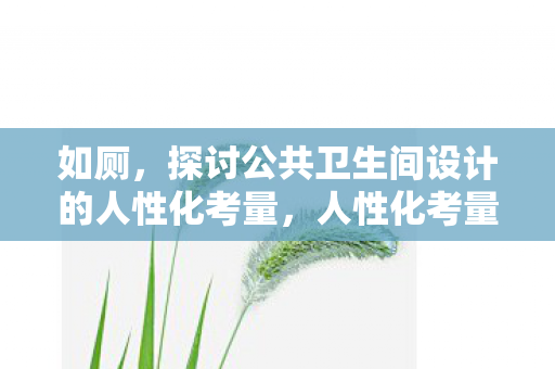 探讨公共卫生间设计的人性化考量图片