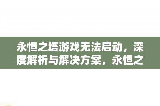 永恒之塔游戏无法启动图片