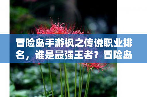 冒险岛手游枫之传说职业排名，谁是最强王者？冒险岛手游枫之传说职业排名，谁是最强王者？