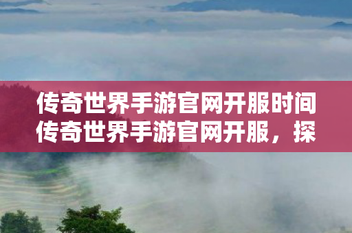 传奇世界手游官网开服时间传奇世界手游官网开服图片