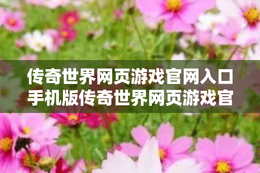 传奇世界网页游戏官网入口手机版传奇世界网页游戏官网入口图片
