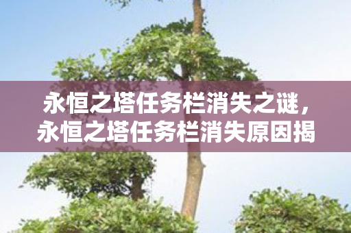 永恒之塔任务栏消失原因揭秘图片