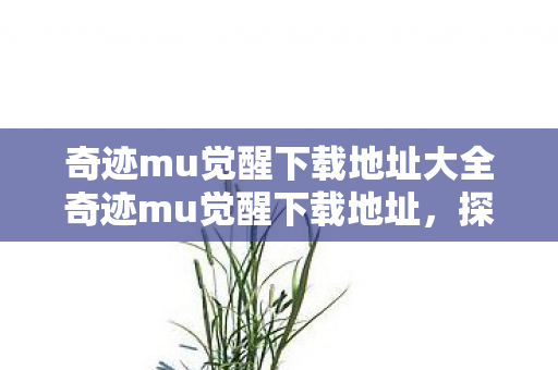 奇迹mu觉醒下载地址大全奇迹mu觉醒下载地址图片