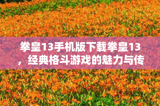 拳皇13手机版下载拳皇13图片