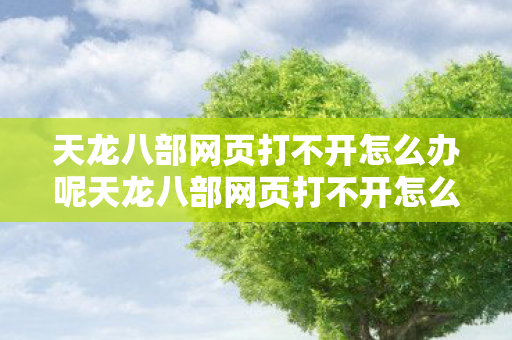 天龙八部网页打不开怎么办呢天龙八部网页打不开怎么办图片