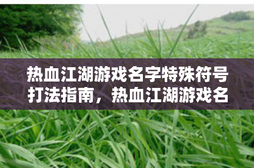 热血江湖游戏名字特殊符号打法指南,热血江湖游戏名字特殊符号打法全解析 热血江湖游戏名字特殊符号打法指南,热血江湖游戏名字特殊符号打法全解析