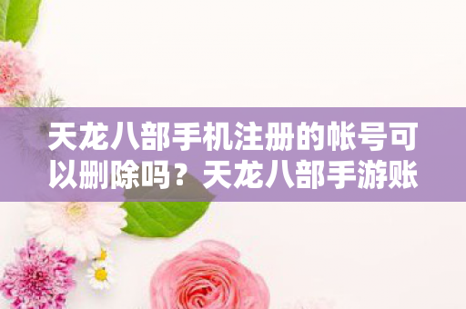 天龙八部手机注册的帐号可以删除吗图片