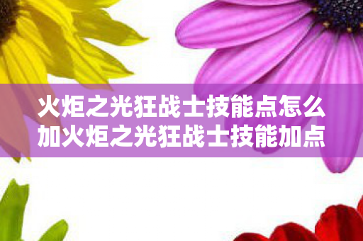 火炬之光狂战士技能点怎么加火炬之光狂战士技能加点攻略图片