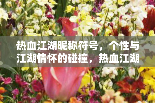 个性与江湖情怀的碰撞图片