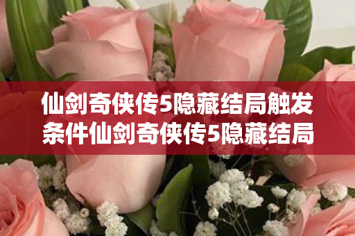 仙剑奇侠传5隐藏结局触发条件仙剑奇侠传5隐藏结局，命运的轮回与抉择，仙剑奇侠传5，命运轮回与抉择的隐藏结局触发条件