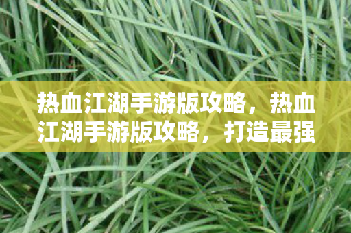 热血江湖手游版攻略图片