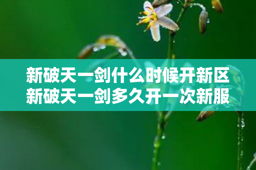 新破天一剑什么时候开新区新破天一剑多久开一次新服,新破天一剑新区开服时间表,多久开一次新服? 新破天一剑什么时候开新区新破天一剑多久开一次新服,新破天一剑新区开服时间表,多久开一次新服?
