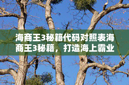 海商王3秘籍代码对照表海商王3秘籍图片