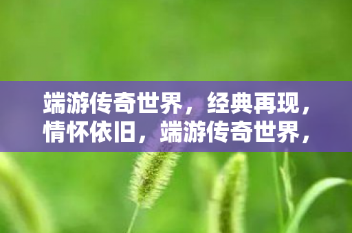 端游传奇世界图片