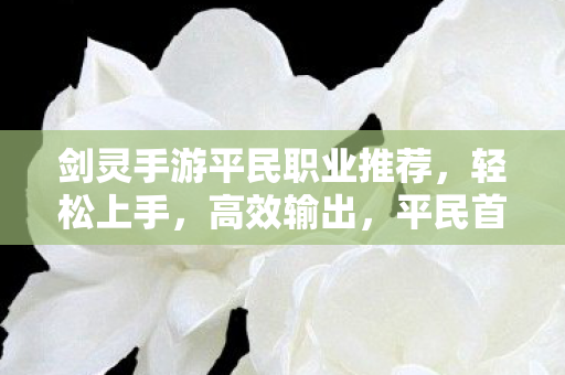 剑灵手游轻松上手职业推荐图片