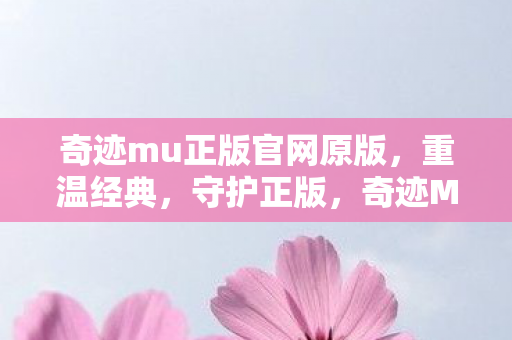 奇迹mu正版官网原版图片