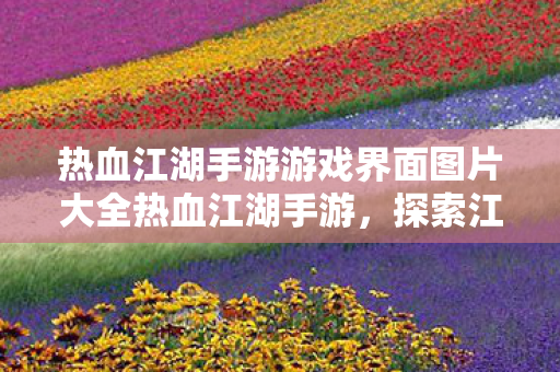 热血江湖手游游戏界面图片大全热血江湖手游，探索江湖，尽享指尖上的武侠梦，热血江湖手游，指尖上的武侠梦，探索江湖之美