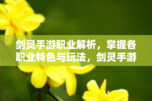 剑灵手游职业特色与玩法全解析图片