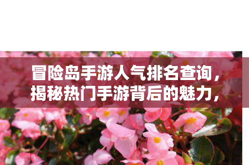 冒险岛手游人气排名大揭秘图片