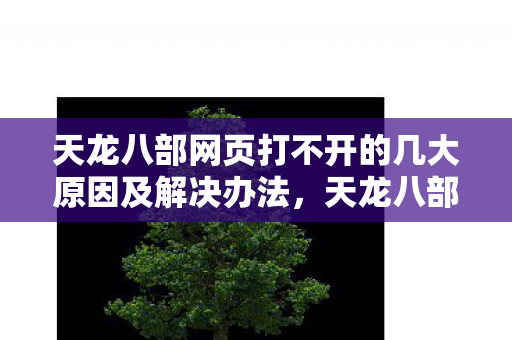 天龙八部网页打不开的几大原因及解决办法图片