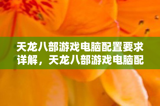 天龙八部游戏电脑配置要求全解析图片