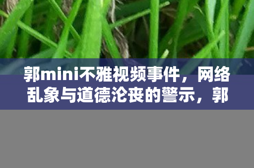 网络乱象与道德沦丧的警示图片