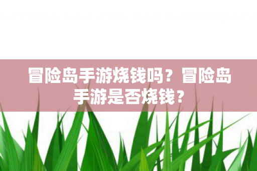 冒险岛手游是否烧钱图片