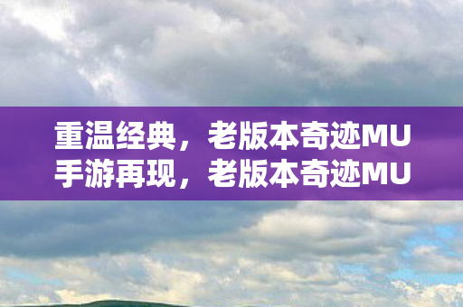 老版本奇迹MU手游再现图片