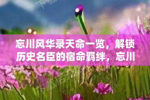 解锁历史名臣的宿命羁绊图片