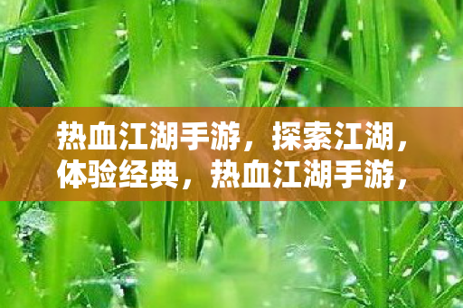 热血江湖手游，探索江湖，体验经典，热血江湖手游，探索经典江湖，尽享冒险之旅
