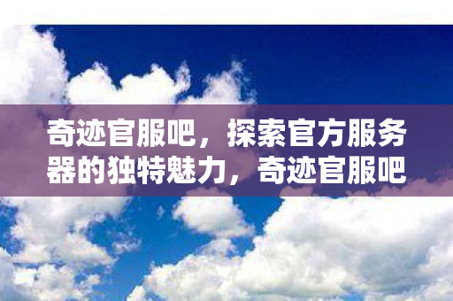 探索官方服务器的独特魅力图片