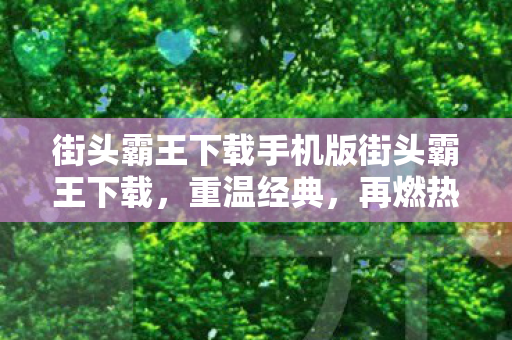 街头霸王下载手机版街头霸王下载图片