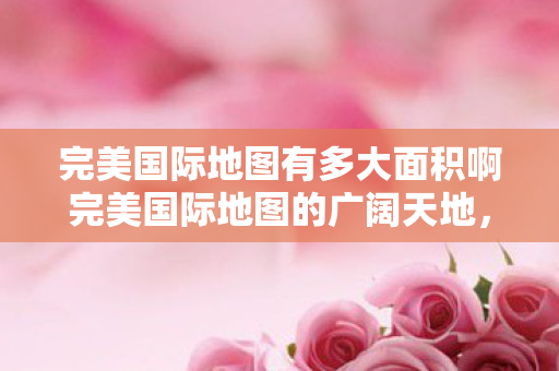 完美国际地图有多大面积啊完美国际地图的广阔天地图片