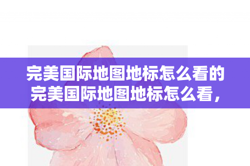 完美国际地图地标怎么看的完美国际地图地标怎么看图片