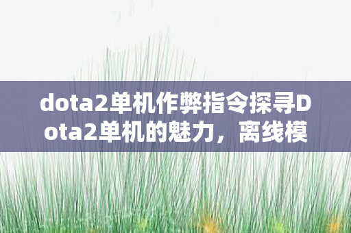 dota2单机作弊指令探寻Dota2单机的魅力，离线模式与自定义地图的无限可能，Dota2单机模式，离线与自定义地图的无限魅力
