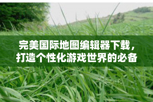 打造个性化游戏世界的必备工具图片