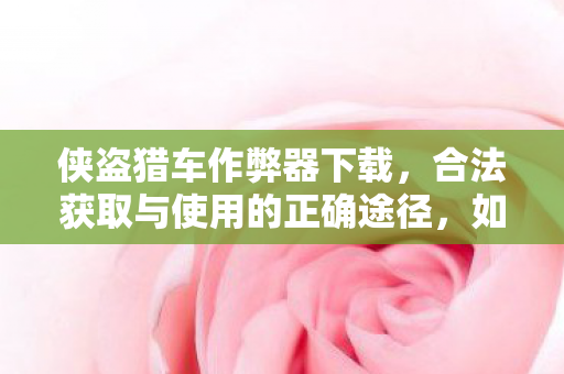 如何合法获取与使用侠盗猎车作弊器图片