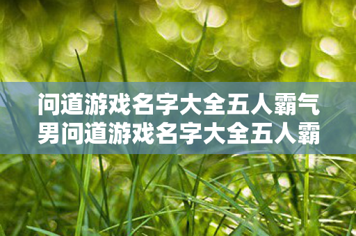 问道游戏名字大全五人霸气男问道游戏名字大全五人霸气，问道游戏名字大全，五人霸气男角色命名精选