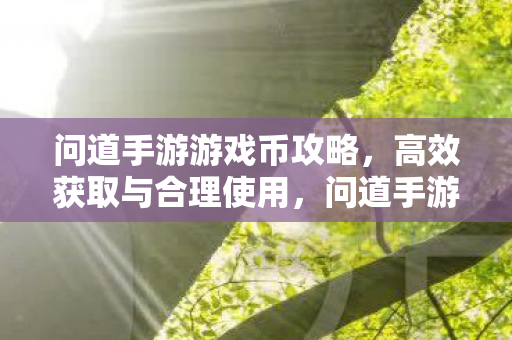 问道手游游戏币攻略,高效获取与合理使用,问道手游,游戏币高效获取与合理使用攻略 问道手游游戏币攻略,高效获取与合理使用,问道手游,游戏币高效获取与合理使用攻略
