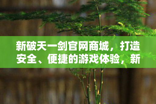 新破天一剑官网商城图片