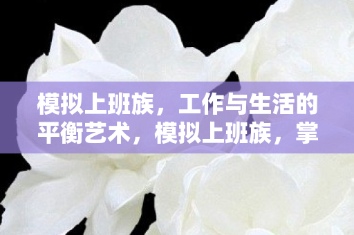 掌握工作与生活的平衡艺术图片