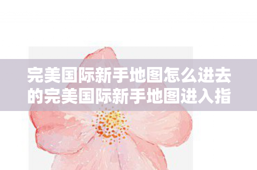 完美国际新手地图怎么进去的完美国际新手地图进入指南图片