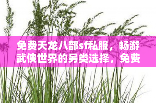 畅游武侠世界的另类选择图片