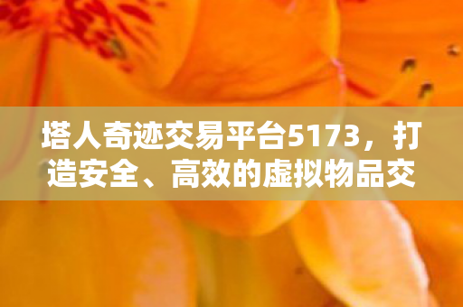 打造安全高效的虚拟物品交易平台图片