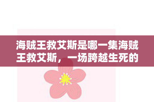 海贼王救艾斯是哪一集海贼王救艾斯图片