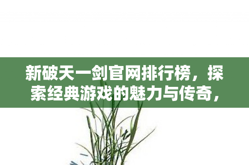 探索经典游戏的魅力与传奇图片