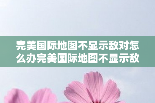 完美国际地图不显示敌对怎么办完美国际地图不显示敌对图片